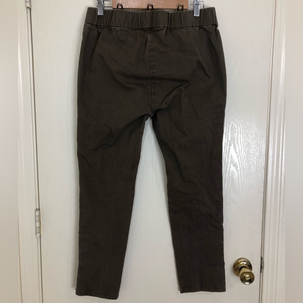 Soft Surroundings Pull-On Ankle Snap Button Brown… - image 3